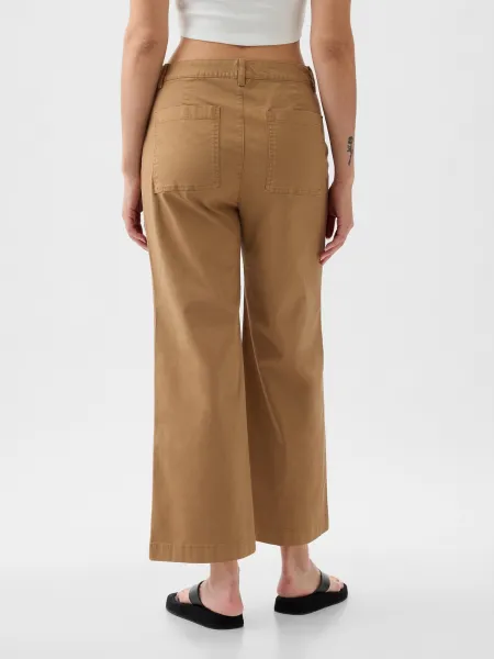 Hnedé dámske wide fit džínsy GAP
