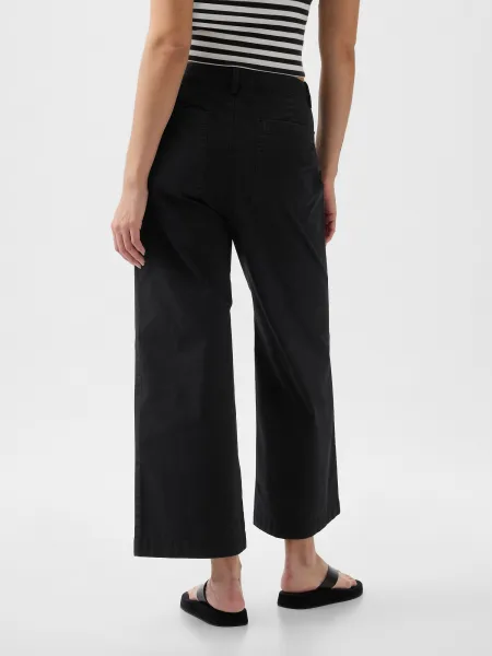 Čierne dámske wide fit džínsy GAP