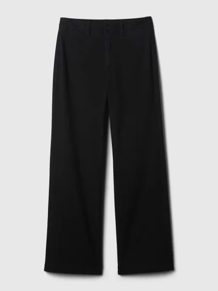 Čierne dámske wide fit džínsy GAP
