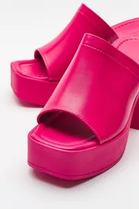 LuviShoes ANSER Dámske fuchsiové šľapky na podpätku