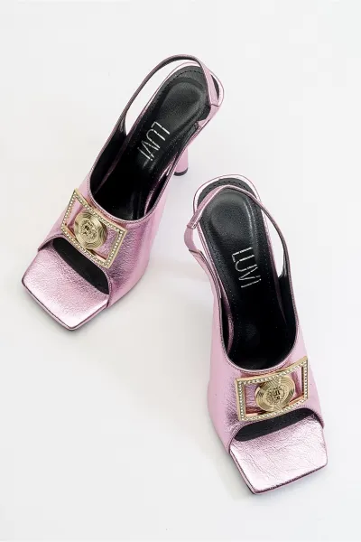 LuviShoes Olney Pink Women's Heels Shoes