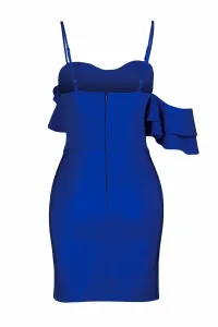 Trendyol Saks Fitted Flounce Woven Short Elegant Evening Dress