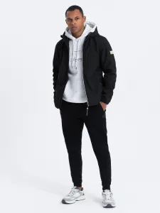 Pánska SOFTSHELL bunda Ombre s flísovou podšívkou - čierna