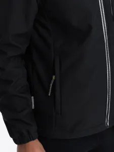 Pánska SOFTSHELL bunda Ombre s flísovou podšívkou - čierna