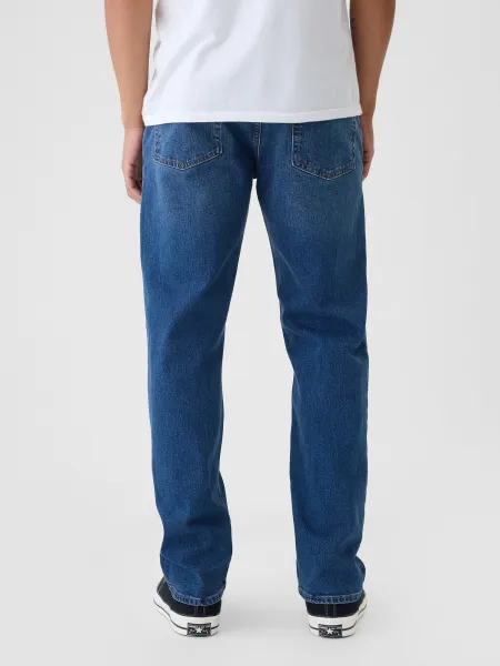 Modré pánske straight fit džínsy GAP