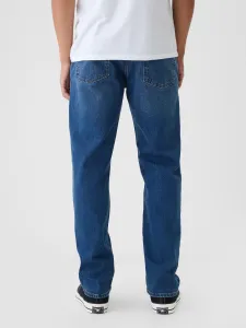 Modré pánske straight fit džínsy GAP