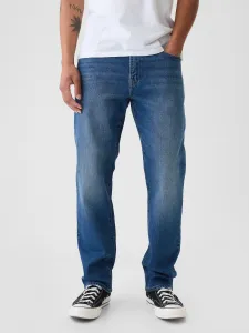 Modré pánske straight fit džínsy GAP