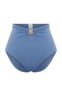 Trendyol Blue Premium Accessory High Waist Hipster Bikini Bottom