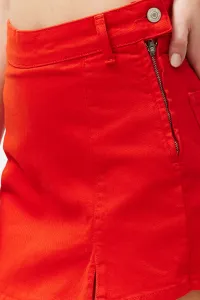 Trendyol Red Slit Denim Shorts Skirt