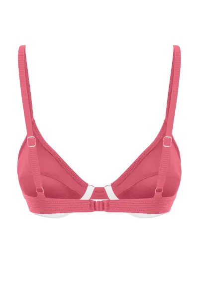 Trendyol Fuchsia Balconette Textured Bikini Top