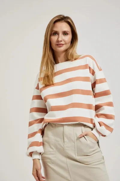 Marisse Women's Sweatshirt L-Bl-4313 L.Brown