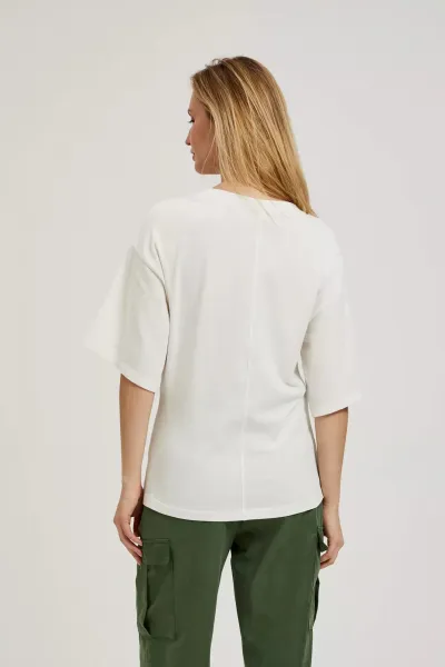 Marisse Women's Blouse L-Ts-4338 Off White