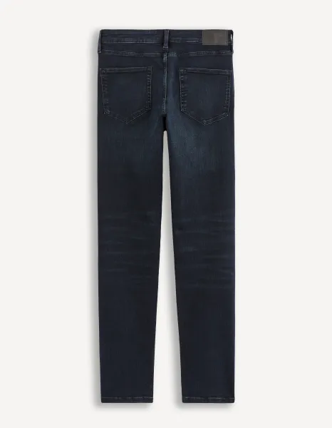 Tmavosivé pánske straight fit džínsy Celio C15