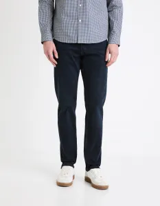 Tmavosivé pánske straight fit džínsy Celio C15