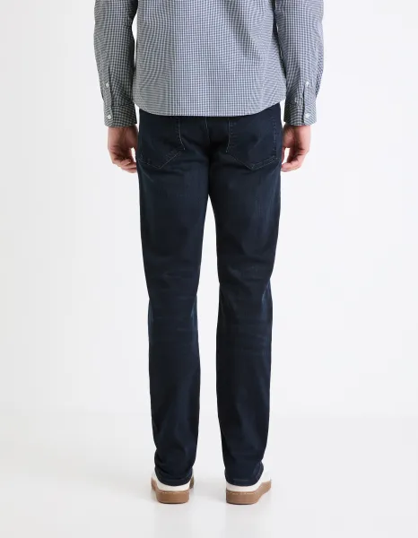 Tmavosivé pánske straight fit džínsy Celio C15