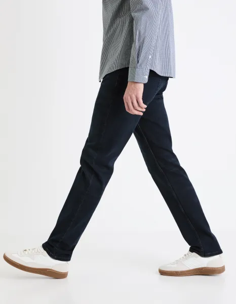 Tmavosivé pánske straight fit džínsy Celio C15