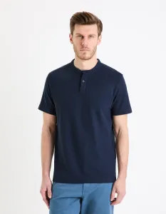 Tmavomodré pánske basic polo tričko Celio Gesohel