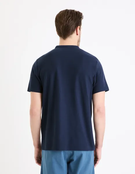 Tmavomodré pánske basic polo tričko Celio Gesohel