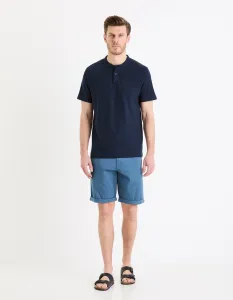 Tmavomodré pánske basic polo tričko Celio Gesohel