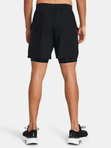 Čierne športové kraťasy Under Armour UA LAUNCH 7'' 2-IN-1 SHORTS