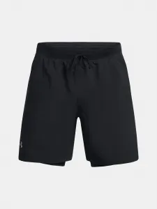 Čierne športové kraťasy Under Armour UA LAUNCH 7'' 2-IN-1 SHORTS
