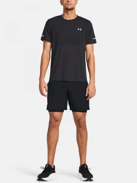Čierne športové kraťasy Under Armour UA LAUNCH 7'' 2-IN-1 SHORTS