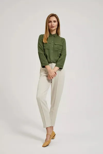 Marisse Women's Shirt L-Ko-4314 Khaki