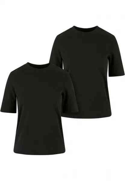 Women's T-Shirt Classy Tee - 2 Pack Black+Black