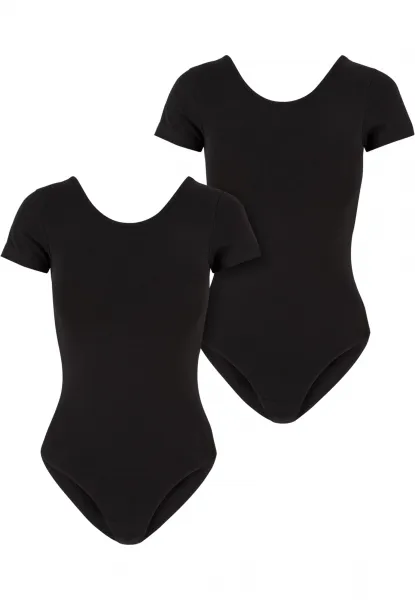 Women's Organic Stretch Jersey Body - 2-Pack Black+Black