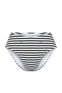 Trendyol Black-White Textured High Waist High Leg Hipster Bikini Bottom