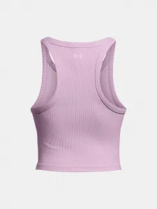 Svetlo fialové športové tielko Under Armour Meridian Rib Crop Tank