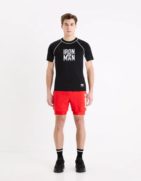 Červené športové kraťasy Celio Marvel - Iron Man