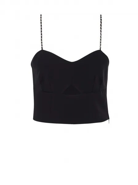 Čierny dámsky crop top ORSAY