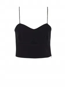 Čierny dámsky crop top ORSAY