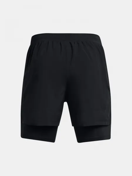 Čierne športové kraťasy Under Armour UA LAUNCH 5'' 2-IN-1 SHORTS