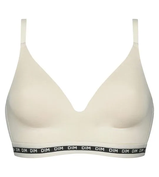 DIM ICONS PADDED TRIANGLE BRA - Dámska vystužená podprsenka bez kostíc - smotanová