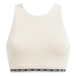 DIM ICONS WIREFREE CROP TOP - Dámsky top - smotanová