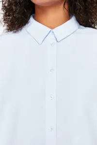 Trendyol Curve Blue Oversize Woven Shirt