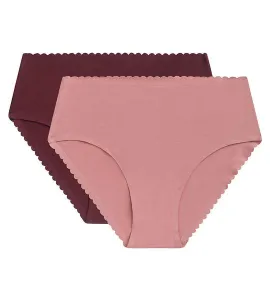 DIM BODY TOUCH HIGHWAIST BRIEF - Dámske nohavičky 2ks - fialová - svetlo ružová