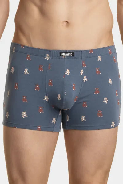Men's Boxer Shorts ATLANTIC 2Pack - Dark Blue/Blue