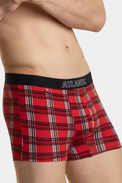 Men's Boxer Shorts ATLANTIC 2Pack - Dark Blue/Red