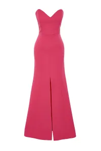 Trendyol Fuchsia Fitted Woven Elegant Evening Dress