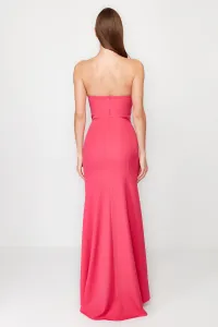 Trendyol Fuchsia Fitted Woven Elegant Evening Dress