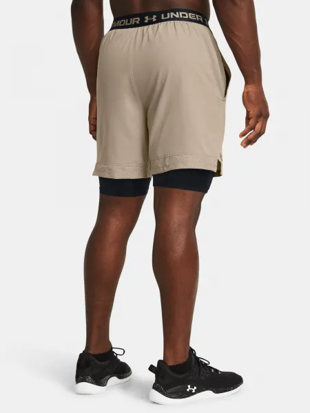 Svetlo hnedé športové kraťasy Under Armour UA Vanish Woven 2in1 Sts