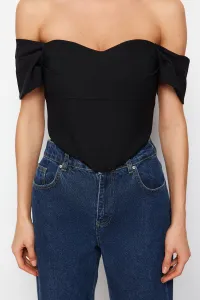 Trendyol Black Carmen Collar Woven Bustier