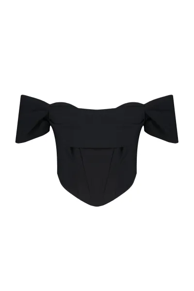 Trendyol Black Carmen Collar Woven Bustier