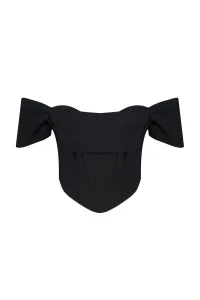Trendyol Black Carmen Collar Woven Bustier