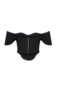 Trendyol Black Carmen Collar Woven Bustier