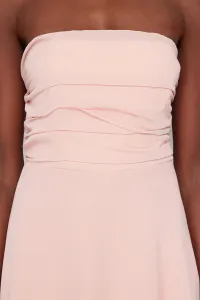 Trendyol Powder A-Cut Asymmetrical Lined Woven Long Evening Dress