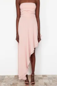 Trendyol Powder A-Cut Asymmetrical Lined Woven Long Evening Dress